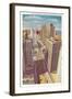 Michigan Avenue, Downtown-null-Framed Art Print