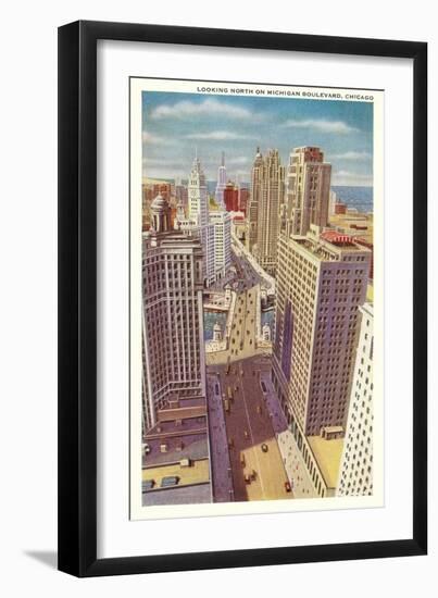 Michigan Avenue, Downtown-null-Framed Art Print