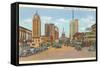 Michigan Avenue, Lansing, Michigan-null-Framed Stretched Canvas