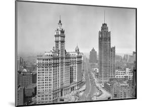 Michigan Avenue View in Chicago, Ca. 1925-null-Mounted Photographic Print