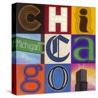 Michigan Avenue-Carla Bank-Stretched Canvas