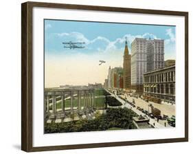 Michigan Boulevard and Grant Park, Looking South-null-Framed Photographic Print