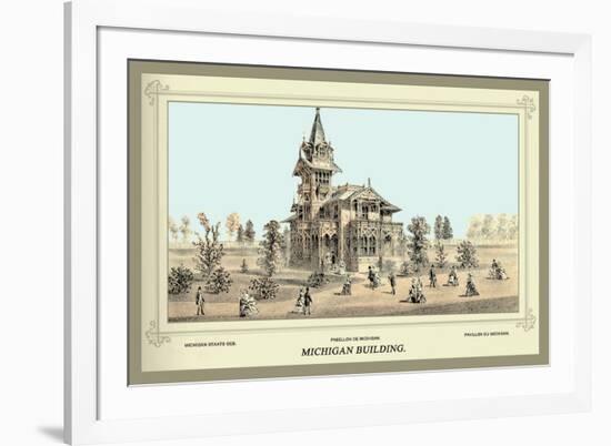 Michigan Building, Centennial International Exhibition, 1876-Thompson Westcott-Framed Art Print