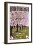 Michigan - Cherry Orchard in Blossom-Lantern Press-Framed Art Print