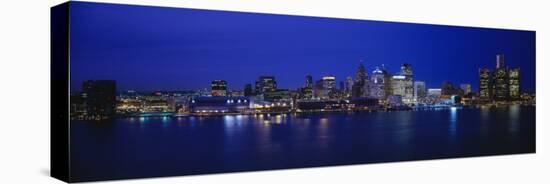 Michigan, Detroit, Night-null-Stretched Canvas