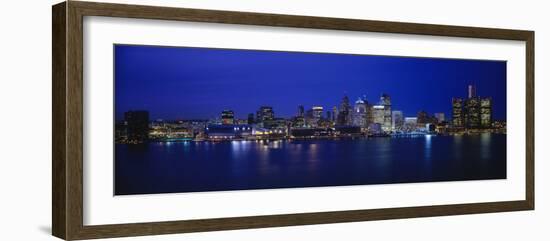 Michigan, Detroit, Night-null-Framed Photographic Print