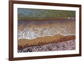 Michigan, Keweenaw Peninsula, Great Sand Bay, Lake Superior and beach-Jamie & Judy Wild-Framed Premium Photographic Print