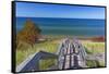 Michigan, Keweenaw Peninsula. Great Sand Bay, trail to beach and Lake Superior-Jamie & Judy Wild-Framed Stretched Canvas
