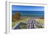 Michigan, Keweenaw Peninsula. Great Sand Bay, trail to beach and Lake Superior-Jamie & Judy Wild-Framed Photographic Print