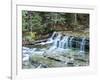 Michigan, Lower Au Train Falls, Autumn Waterfall in Upper Michigan-Julie Eggers-Framed Photographic Print