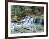 Michigan, Lower Au Train Falls, Autumn Waterfall in Upper Michigan-Julie Eggers-Framed Photographic Print