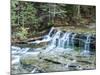 Michigan, Lower Au Train Falls, Autumn Waterfall in Upper Michigan-Julie Eggers-Mounted Photographic Print