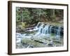 Michigan, Lower Au Train Falls, Autumn Waterfall in Upper Michigan-Julie Eggers-Framed Photographic Print