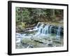 Michigan, Lower Au Train Falls, Autumn Waterfall in Upper Michigan-Julie Eggers-Framed Photographic Print