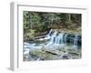 Michigan, Lower Au Train Falls, Autumn Waterfall in Upper Michigan-Julie Eggers-Framed Photographic Print