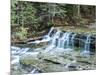 Michigan, Lower Au Train Falls, Autumn Waterfall in Upper Michigan-Julie Eggers-Mounted Photographic Print