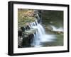 Michigan, Lower Au Train Falls, Autumn Waterfall in Upper Michigan-Julie Eggers-Framed Photographic Print