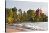 Michigan, Marquette. Marquette Harbor Lighthouse-Jamie & Judy Wild-Stretched Canvas