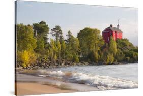 Michigan, Marquette. Marquette Harbor Lighthouse-Jamie & Judy Wild-Stretched Canvas