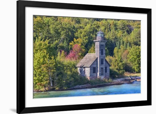 Michigan, Munising. Grand Island, East Channel Lighthouse-Jamie & Judy Wild-Framed Premium Photographic Print