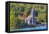 Michigan, Munising. Grand Island, East Channel Lighthouse-Jamie & Judy Wild-Framed Stretched Canvas