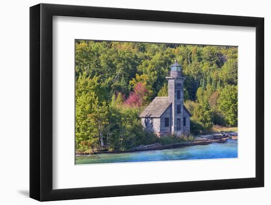 Michigan, Munising. Grand Island, East Channel Lighthouse-Jamie & Judy Wild-Framed Photographic Print