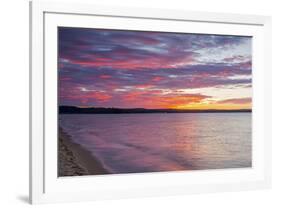 Michigan, Munising. Lake Superior at sunset-Jamie & Judy Wild-Framed Premium Photographic Print