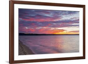 Michigan, Munising. Lake Superior at sunset-Jamie & Judy Wild-Framed Premium Photographic Print