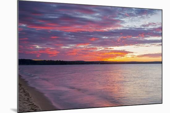 Michigan, Munising. Lake Superior at sunset-Jamie & Judy Wild-Mounted Premium Photographic Print