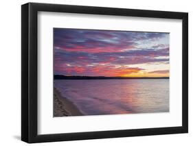 Michigan, Munising. Lake Superior at sunset-Jamie & Judy Wild-Framed Photographic Print