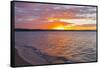 Michigan, Munising. Lake Superior at sunset-Jamie & Judy Wild-Framed Stretched Canvas