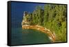 Michigan, Pictured Rocks National Lakeshore, Miners Castle-Jamie & Judy Wild-Framed Stretched Canvas