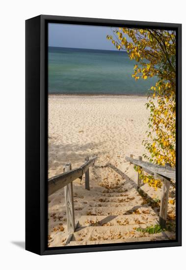 Michigan, Pictured Rocks National Lakeshore, Twelvemile Beach and Lake Superior-Jamie & Judy Wild-Framed Stretched Canvas