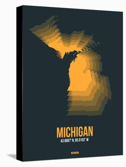 Michigan Radiant Map 4-NaxArt-Stretched Canvas