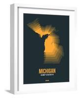 Michigan Radiant Map 4-NaxArt-Framed Art Print