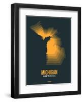 Michigan Radiant Map 4-NaxArt-Framed Art Print