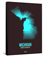 Michigan Radiant Map 6-NaxArt-Framed Stretched Canvas