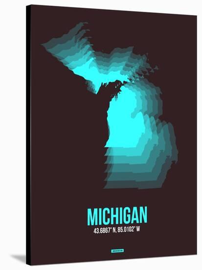 Michigan Radiant Map 6-NaxArt-Stretched Canvas