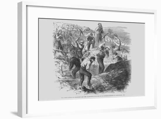 Michigan Regiment and Ellsworth Zouaves Entrench at Alexandria, Virginia-Frank Leslie-Framed Art Print