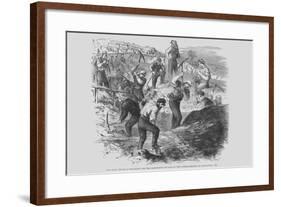 Michigan Regiment and Ellsworth Zouaves Entrench at Alexandria, Virginia-Frank Leslie-Framed Art Print