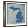 Michigan State Words-David Bowman-Framed Giclee Print