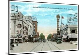 Michigan Street, South Bend, Indiana-null-Mounted Art Print