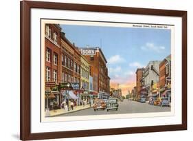 Michigan Street, South Bend, Indiana-null-Framed Art Print