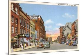 Michigan Street, South Bend, Indiana-null-Mounted Art Print