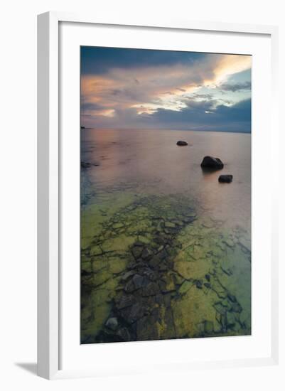 Michigan. Sunset at Fisherman's Island State Park on Lake Michigan-Judith Zimmerman-Framed Photographic Print