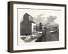 Michigan: the New Vanderbilt Grain Elevator at Detroit, U.S., 1880 1881-null-Framed Giclee Print