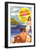 Michigan Travel Poster-null-Framed Art Print