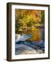 Michigan. Trees Reflect in Cascade Above Bond Falls, Ontonagon River-Julie Eggers-Framed Photographic Print