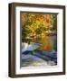 Michigan. Trees Reflect in Cascade Above Bond Falls, Ontonagon River-Julie Eggers-Framed Photographic Print