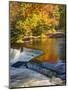 Michigan. Trees Reflect in Cascade Above Bond Falls, Ontonagon River-Julie Eggers-Mounted Photographic Print